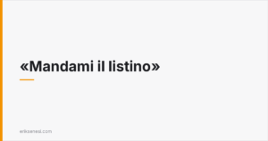 Mandami il listino