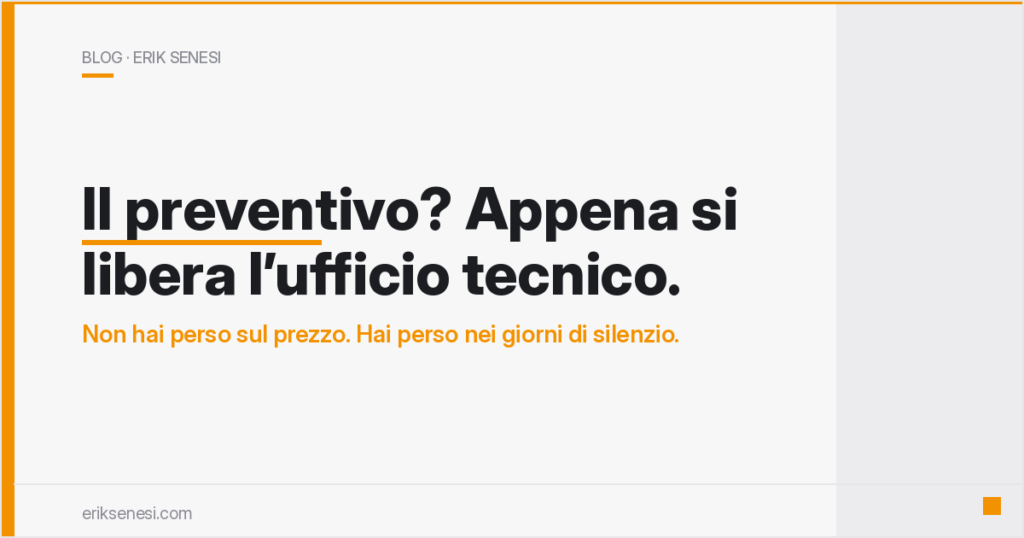 «Il preventivo glielo mandiamo appena si libera l’ufficio tecnico»