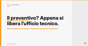 «Il preventivo glielo mandiamo appena si libera l’ufficio tecnico»